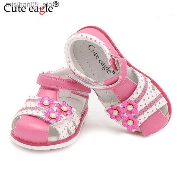 Sandali carino aquila sandali estivi per ragazze in pelle pu scarpe per bambini in età prescolare dita chiuse scarpe per neonate sandali ortopedici taglia 21-26 nuovo 2020 Q240328