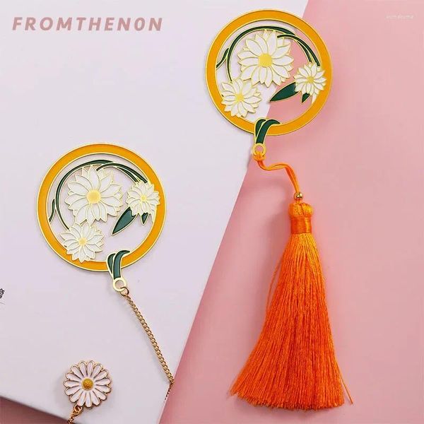 Fromthenon Little Fresh Coloured Flowers-Serie Metall-Lesezeichen, romantisches, wunderschön gefertigtes Messing