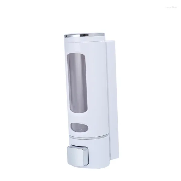 Dispensador de sabão líquido-400ml de montagem na parede manual mão shampoo chuveiro gel loção recipiente para cozinha do banheiro