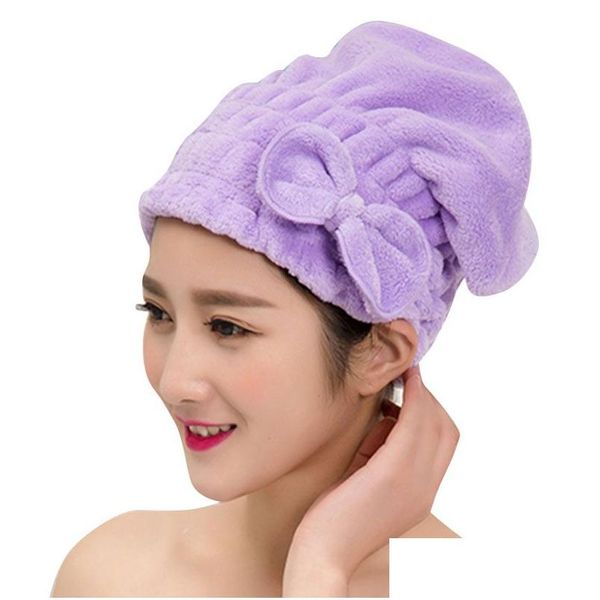 Cuffie per doccia all'ingrosso- 21X25Cm Vestaglia per donna Asciugacapelli Cappello per ragazze Bagno Bagno Treccia-Cappello Cappelli Uomo Berretto Donna Goccia Deli Ot9Ah