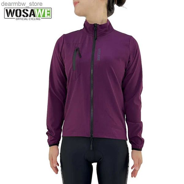 Giacche da ciclismo WOSAWE Maglia da ciclismo autunnale da donna Set Abbigliamento traspirante a maniche lunghe MTB Ropa Ciclismo Abbigliamento sportivo da bicicletta Tuta da bici24328