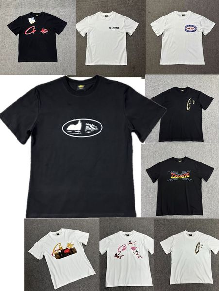 Hiphop Cortezs Verão Novo 100% Algodão Tecido T-shirt Homens de Alta Qualidade Impressão Cor Mens Designer Crew Neck Camiseta Paris Moda Camisetas Tops H289