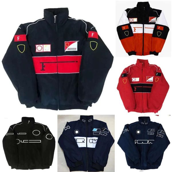 Upgrade F1 Formel 1 Rennjacke Winterauto Voll bestickte Baumwollkleidung Spot Sale