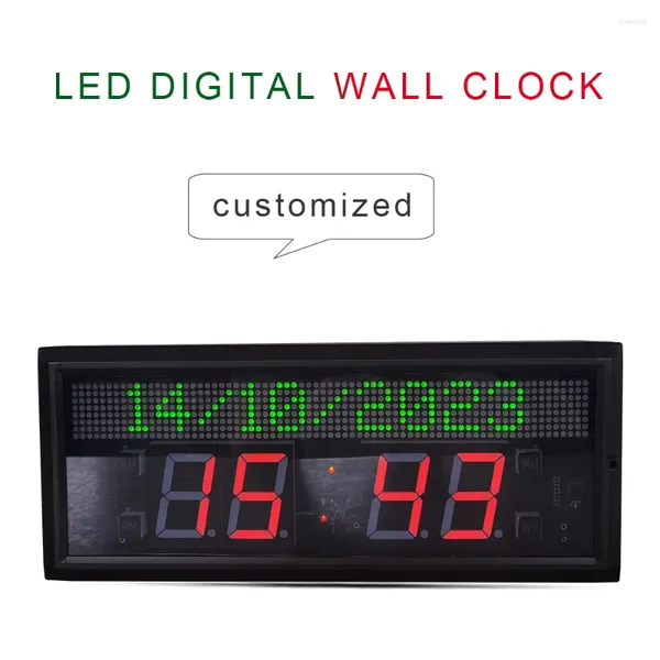 Relógios de parede Zhong Xiaoxiao Marca 1 Fuso Horário Led Multi Clock World Timer Editável DAP