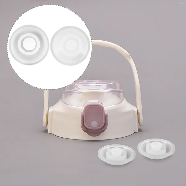 Bicchieri usa e getta Cannucce 2 pezzi Bottiglie con tappo per acqua Tappo per perdite Bottiglie in silicone a prova di fuoriuscite Pancia per gel di silice Supporto per bambini che perde