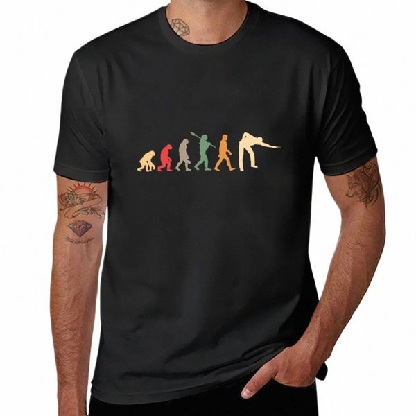Billard Evoluti Vintage T-Shirt einfarbig Plus-Size-Tops Sommer-Tops übergroße Herren-Trainings-Shirts 00yN#