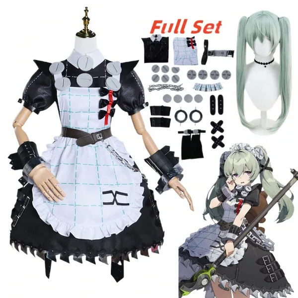 Jogo Zenl Ze Zero Corin Wickes Cosplay Corin Wicke Wig Maid Dr Tail Ternos Halen Carnaval Mulheres Anime Roupas C71Z #