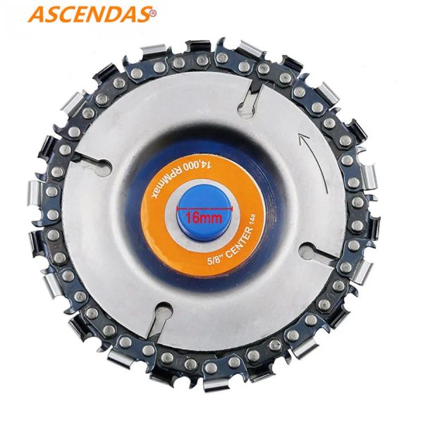 Zaagbladen 4 polegadas DISCO E CADEIA 22 Corrente de corte fino para 100/115 Grinder de aço de ângulo 14000 rpm Fits para: 4 