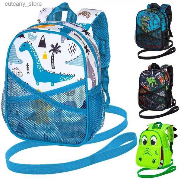 Transportadores Slings Mochilas Mochila infantil com cinto de 9,5 polegadas bebê menino dinossauro cinto de segurança mochila pequena L240320