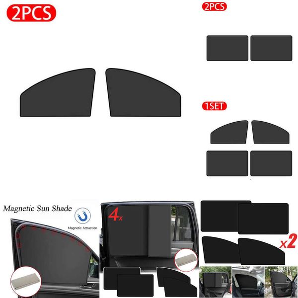 Atualizar sombra de sol magnética capa janela lateral pára-sol proteção uv cortina preta malha filme blackout completo acessórios do carro