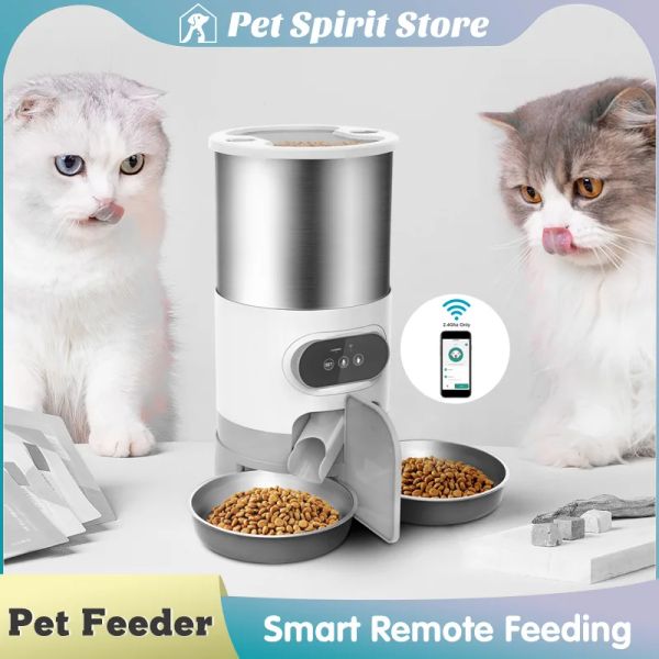 Boxes Pet Feeder Hundefutter Automatischer Spender Geeignet für kleine und mittelgroße Katzen und Hunde Heimtierbedarf Intelligente Fernfütterung