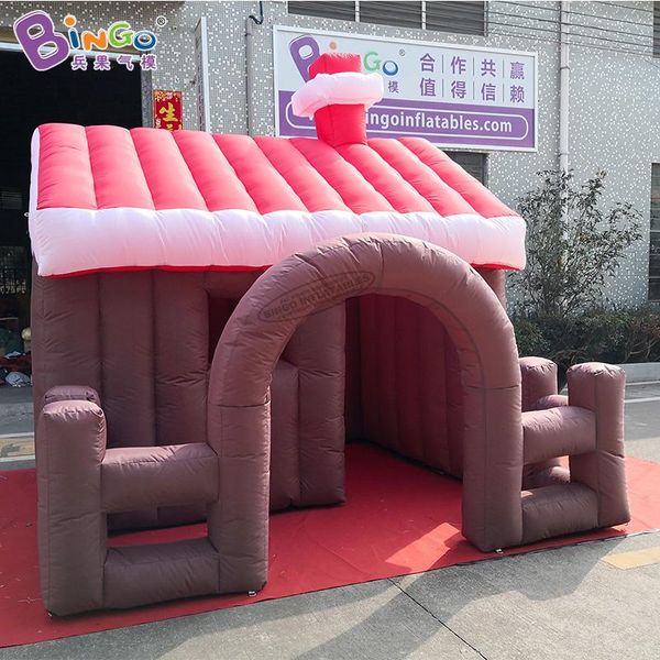 Fabrikpreis 3x3x3mh aufblasbares Weihnachtshausluft geblasen Santa Gebäude für Outdoor Party Event Dekoration Toys Sport001