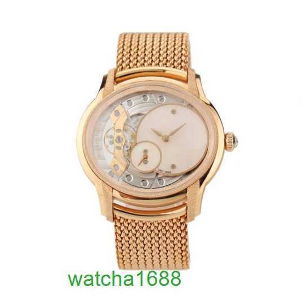 Наручные часы Moissanite AP 77244OR.GG.1272OR.01 Millennium Series, 18-каратное розовое золото, морозное золото, опал, ручные механические женские часы