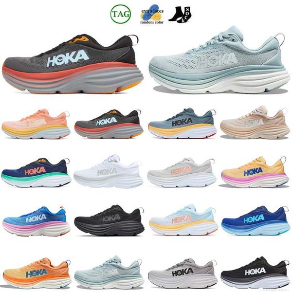 hokka oone Boondi 8 hokka Scarpe da corsa stivali locali o negozio online allenamento Scarpe da ginnastica Stile di vita accettato Assorbimento degli urti autostrada Designer Donna Scarpe da uomo 36-48