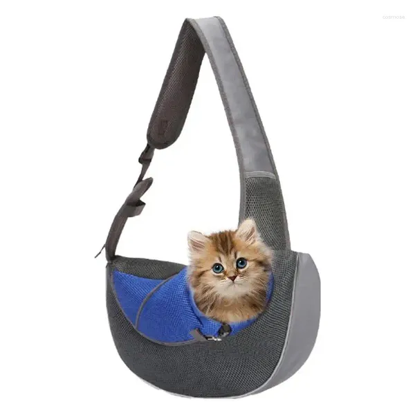 Transportadores de gatos Pet Sling Carrier para cães pequenos bolsa de ombro ajustável lavável macio