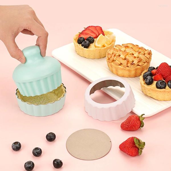 Stampi da forno Antiaderente Fondo vivente Stampo per pasticceria Tamper Crostata Mini Quiche / Tortiere per realizzare cupcake Dessert Accessori