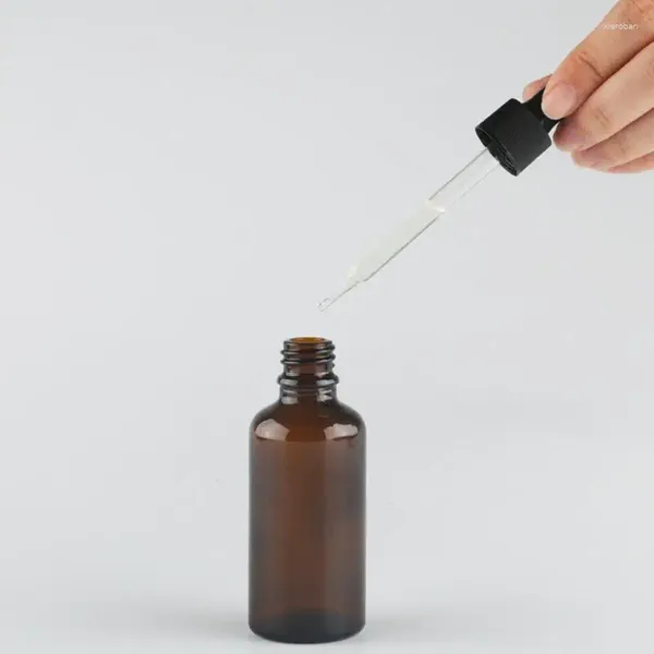 Aufbewahrungsflaschen 30 ml E-Liquid Braunglas-Tropfer mit kindersicherer Kappe 1 Unze ätherisches Öl LX9311