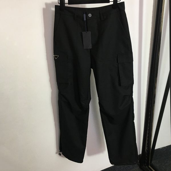 Moda calças de carga bolso designer calças 2 cores calça formal com zíper design calça longa estilo rua