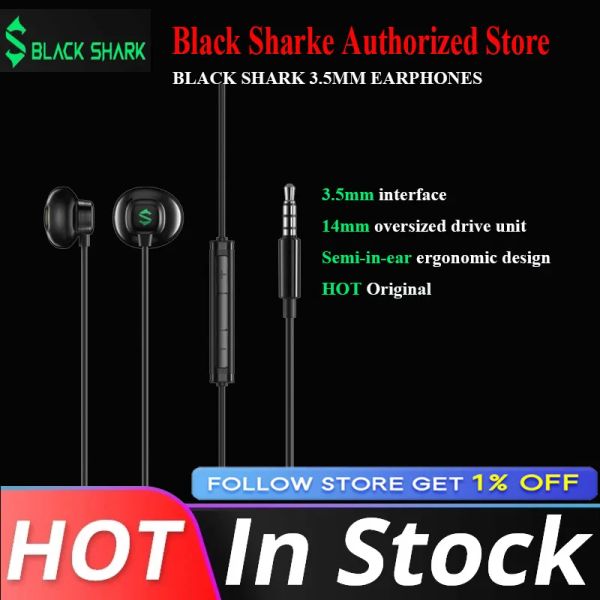 Auricolari originali Black Shark 3.5mm auricolari da gioco metà InEar cuffie da gioco professionali per Redmi Poco F2 Pro X3 Black Shark 3 Pro