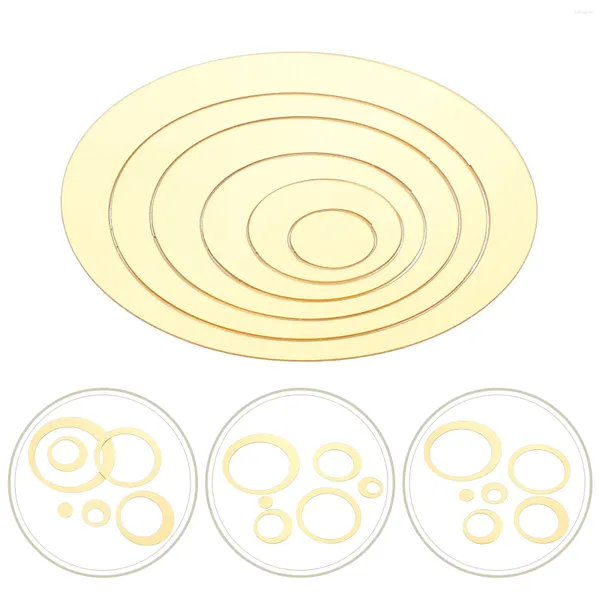 Tapeten Wandaufkleber Cuttable 3D Home Accessoires Circle (Gold 14 cm) Acrylspiegel Dreidimensionales Zimmerdekor Wandbilder für Schlafzimmer