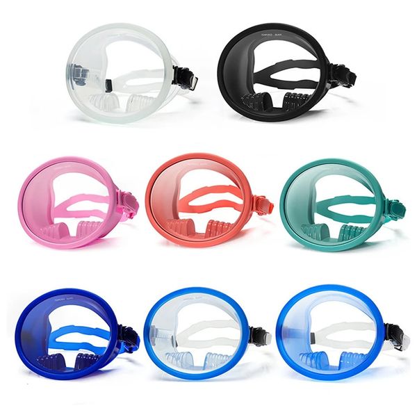 Maschera subacquea antiappannamento Snorkeling Set completo di boccaglio antiperdita viso 180 Vista panoramica Attrezzatura professionale per immersione rotonda 240321