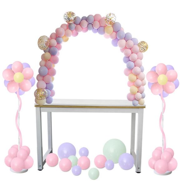 38 pezzi Kit arco per palloncini da tavolo regolabile Kit fai da te Compleanno Decorazione di nozze Palloncini Stand Cornice Decorazione per feste di Pasqua Q1905246519676