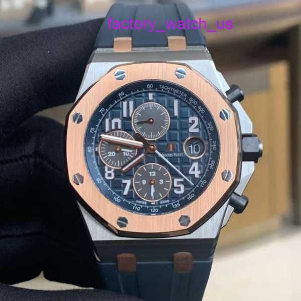 Iconico orologio da polso AP Royal Oak Offshore Series 26471SR Room Piatto blu dorato Baoqilai Orologio sportivo da uomo cronometrato in edizione limitata per il tempo libero e il tempo libero