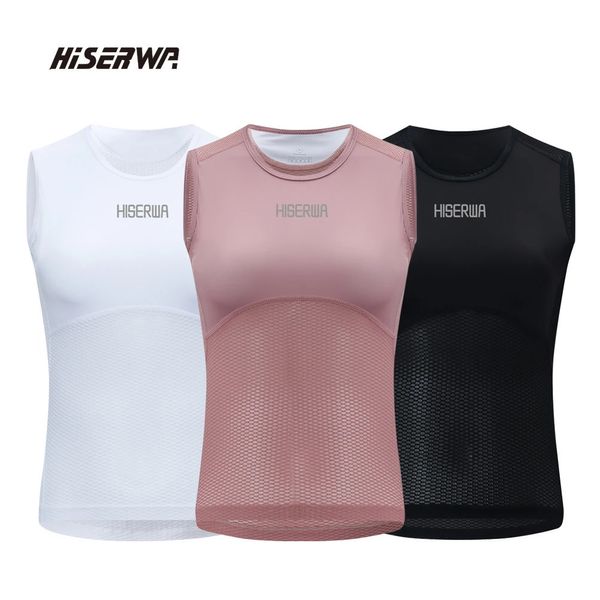 Maglia da ciclismo da donna Mesh traspirante Strati di base da ciclismo ad asciugatura rapida All'aperto Sport Bicicletta senza maniche Intimo Maglia da bici da strada 240323