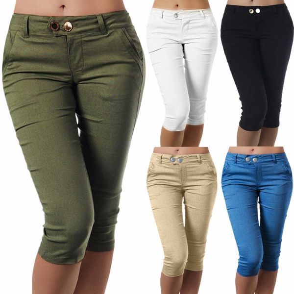 Verão fino fino carga shorts para mulheres multi bolso calças ao ar livre esportes casuais quinto calças curtas macacão ropa mujer h1Ml #