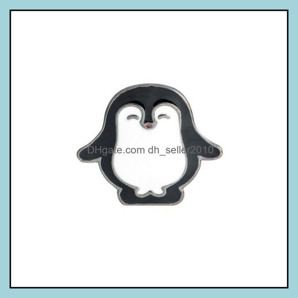 Pins, broches personalizado duro esmalte pino adorável panda pinguim animal jóias personalizado homens mulheres crianças encantos liga bk broche 1028 d3 dr dhd2n