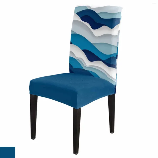 Cadeira cobre oceano ondas spray azul gradiente capa conjunto cozinha estiramento spandex assento slipcover casa sala de jantar