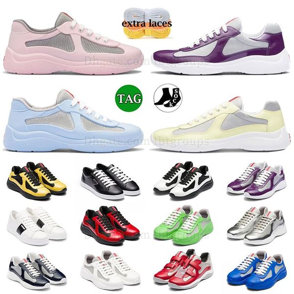 Luxo Advanced Sense Trainers Prads Low Soft Sapatos Casuais Mocassins Malha Pano Tecido Running Shoe Sports America Cup Lace-up Tennis Dhgates Platform Runner Sneakers