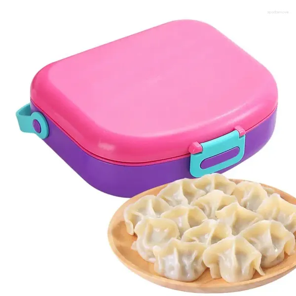 Geschirr-Lunchbox für Kinder, tragbare Behälter mit 4 Gittern, Obst, auslaufsicher, multifunktionaler Griff für Vorräte