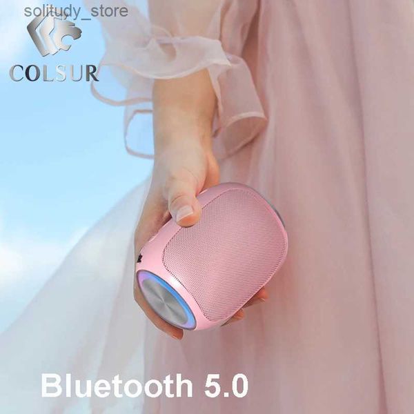 Tragbare Lautsprecher Rosa Bluetooth-Lautsprecher Tragbare Bluetooth-Lautsprecherbox Außenlautsprecher Wasserdicht 10 W Bass Unterstützung TF-Karte Q240328