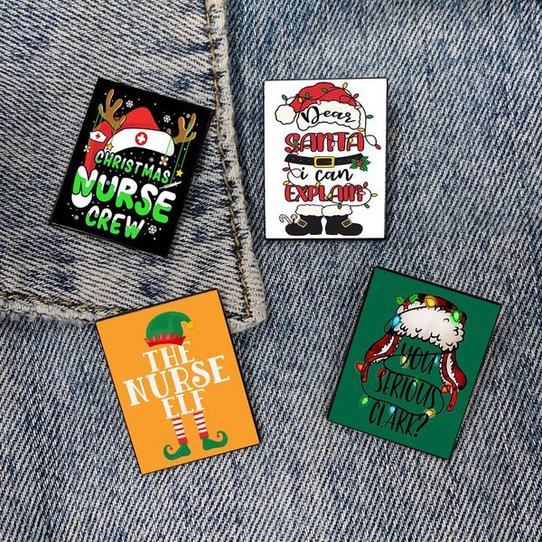 Weihnachts-Krankenschwester-Pin, niedliche Anime-Filme, Spiele, harte Emaille-Pins, zum Sammeln, Cartoon-Brosche, Rucksack, Hut, Tasche, Kragen, Anstecknadeln