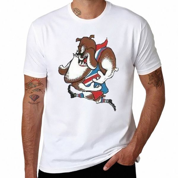 Western Bulldogs Retro - Footscray FC T-Shirt gráficos coreano fi simples suor oversized camiseta masculina 96dm #