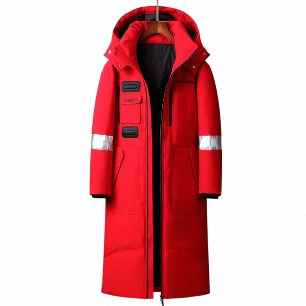 inverno nuovi uomini Lg piumini d'anatra bianchi con cappuccio Fi addensare cappotti caldi cappotti sciolti uomo Parka nero rosso bianco H5vd #