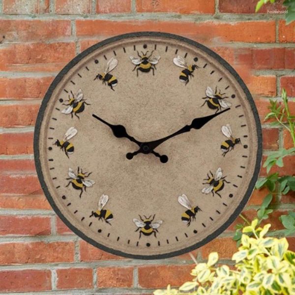 Duvar Saatleri 12 inç IP44 Su geçirmez asılı saat dekoratif arı açık mutfak