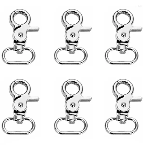 Chaveiros 20 pcs metal giratório lagosta fechos chaveiro ganchos chaveiro split descobertas para diy saco charme pingente jóias fazendo