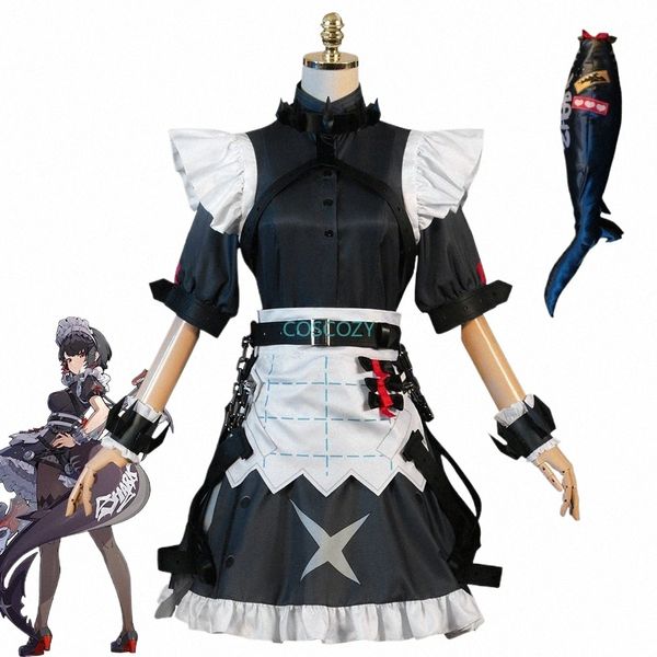 Zenl Ze Zero Ellen Joe Costume Cosplay Cameriera Vestito Nuovo Gioco Del Partito Nero Dr Parrucca Coda Uniforme Haln Cventi Costume e94q #