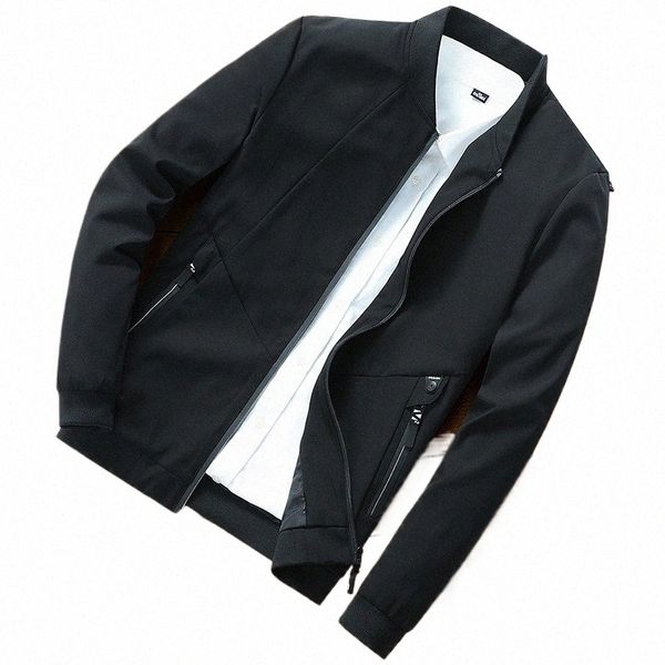 Мужская весна-осень повседневная куртка Пальто Английская стойка с воротником для мужчин Простая ветрозащитная удобная универсальная куртка Мужская размер 8XL J6CH #