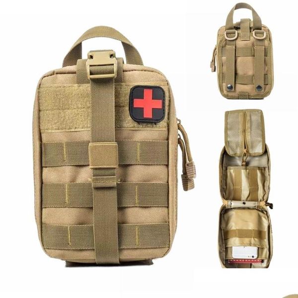 Sacos ao ar livre Molle Tactical First Aid Kits Bag Emergência Exército Caça Carro Emer 220811 Drop Delivery Dhvpy