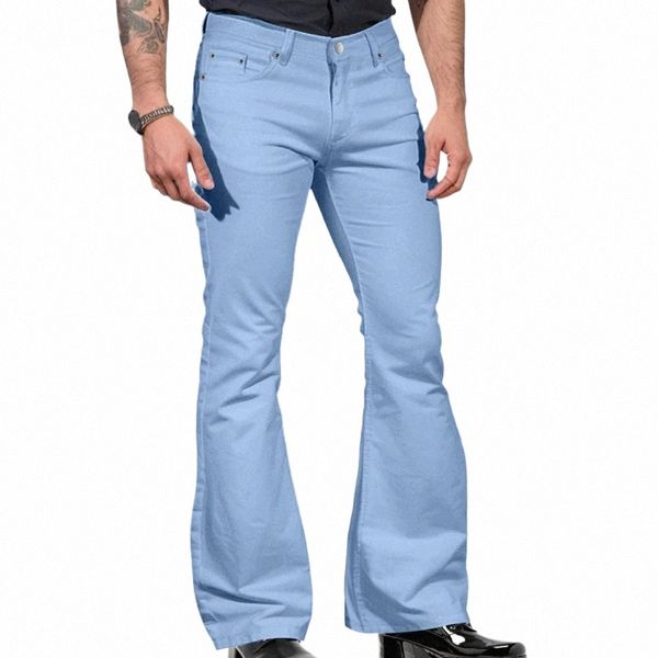 Retro-inspirierte Schlaghose Auffällige Vintage-inspirierte Hose Fiable Herren-Vintage-Jeans Slim Fit Bell für Harajuku Y2K D2g4#