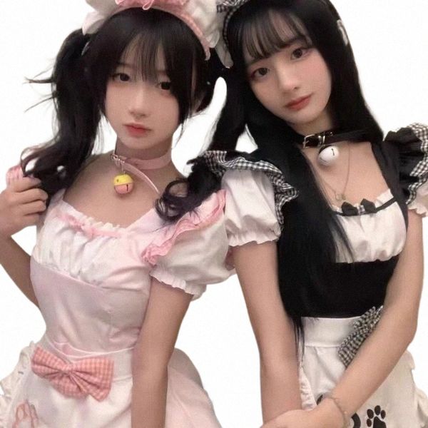 popolare Costume Cosplay Cameriera Carino in bianco e nero Classico Anime Carto Famiglia Festa Coffee Shop Campus Stage Costume Cosplay J0fd #