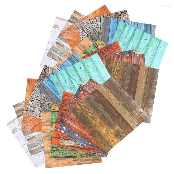 Garrafas de armazenamento 24 folhas de mão única conta fundo papel artesanato material de coleção