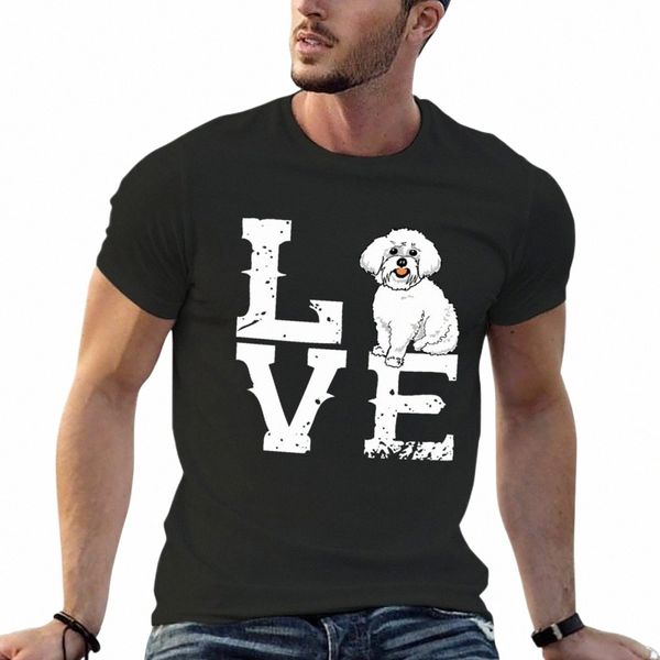 maltês engraçado cão amante T-shirt planície tees roupas de verão verão tops mens camisetas brancas w4yq #