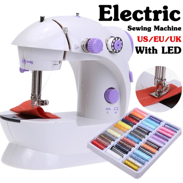 Maschinen Elektrische Nähmaschine, Heimminiatur, multifunktionale Bastelmaschine, Ausbesserungsmaschine mit Fußpedal, LED-Licht, Haushaltsgeräte