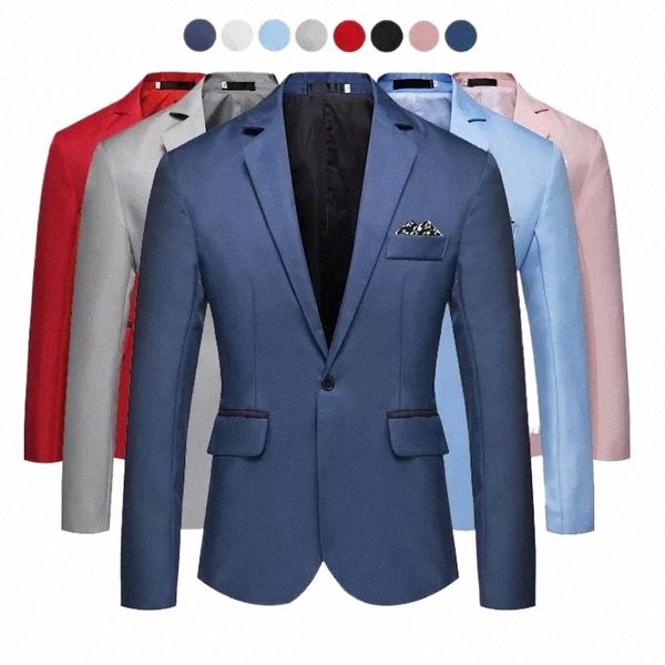fi New Men's Casual Busin Jacket Slim Fit Dr Blazer Terno de casamento Jaqueta Fi Cocktail Party Suit Jackets k8vF #