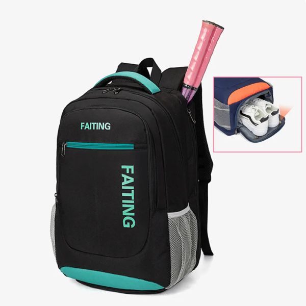 Bolsas esportes backpack racket ginásio masculino tênis de ginástica tênis de ginástica treinamento capa de ombro de ombro masculino grande raqueta feminina saco de badminton