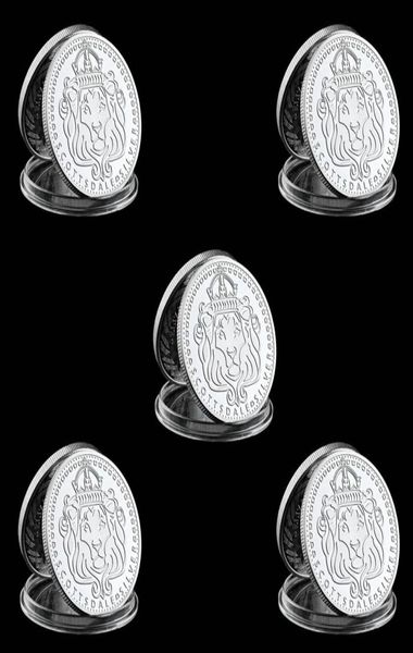 5 peças scottsdale mint omnia paratus artesanato 1 troy oz coleção de moedas banhadas a prata com cápsula acrílica dura 2050528